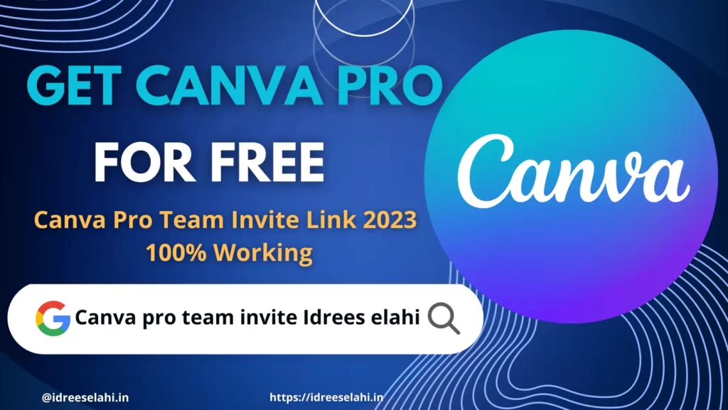 Canva pro team invite Idrees 